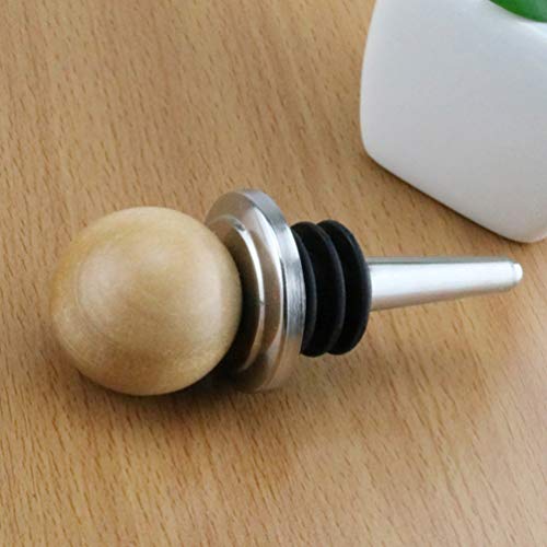 Hemoton 3 peças de garrafa de vinho de metal com tampa de champanhe de cortiça e cabeça redonda de m