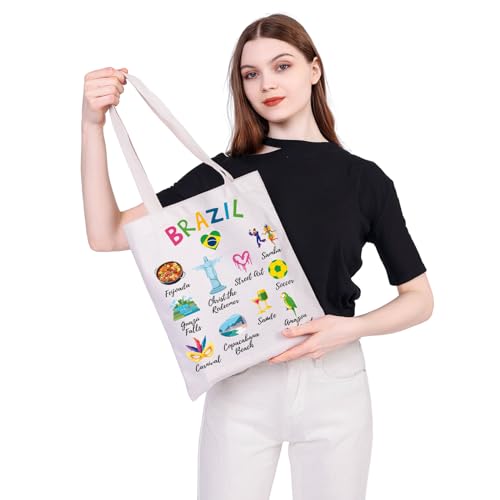 Bolso tote de lona MEIKIUP Brasil - Bolso con diseño de monumento brasileño, regalo para amantes de Brasil y recuerdo para turistas miniatura 2