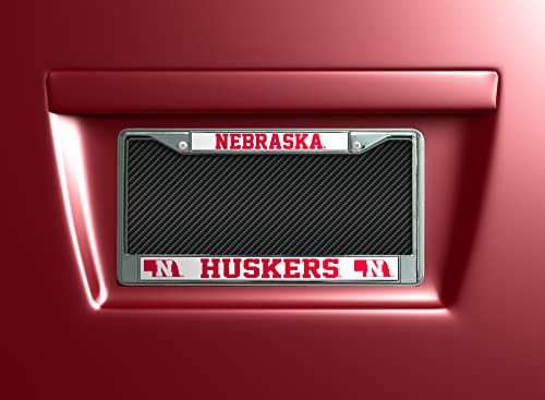 Ncaa Nebraska Cornhuskers Standard Chrome License Plate Frame #TOP1