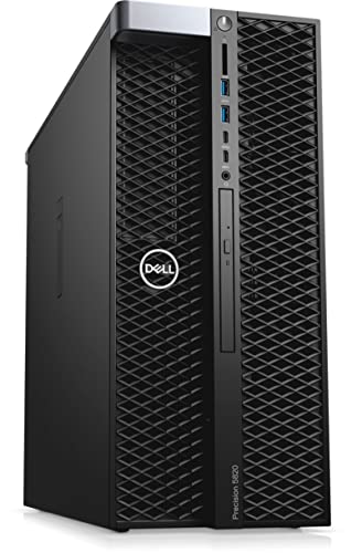 Image of Dell Precision T5820 Workstation Desktop | Core i9-10940X - 4TB HDD + 1TB SSD Hard Drive - 64GB RAM - Nvidia RTX A5000 | 14 cores @ 4.6 GHz - 16GB GDDR6 Win 11 Pro Black (Renewed)