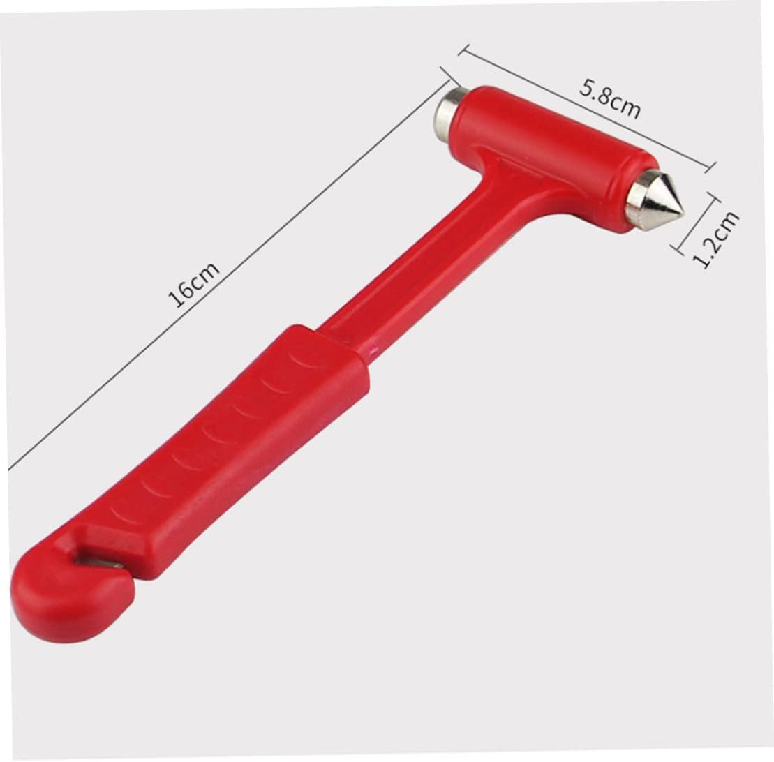 Portable Hammer: Window Glass Breaker Multitools 2pcs, Multifunctional Emergency Car Escape Tool, Red