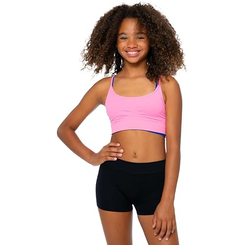 Girls Boy Shorts - Perfect for Dance Cheer Gym & Athletic Wear All Purpose One Size Girls 7-102