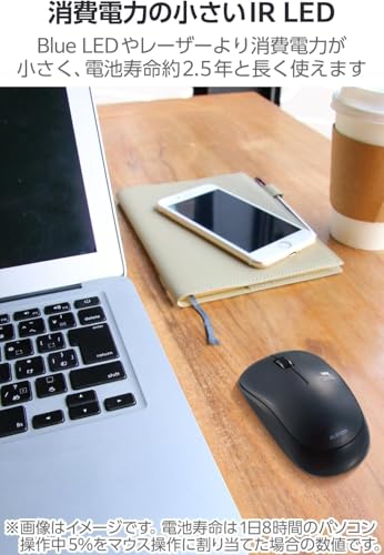 エレコム ワイヤレスマウス M-FIR08DRBK