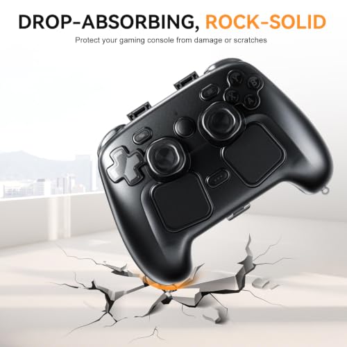 Carcasa rígida crystal clear para Steam Controller 2, funda protectora PC ultra delgada, cubierta anti-rayones y anti-amarillamiento, ajuste preciso para Steam Controller 2, color negro humo miniatura 4