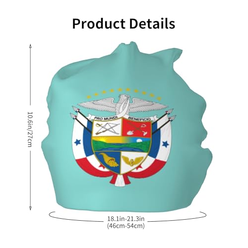 National Emblem of Panama Children Hip Hop Knitted Hat Kids Elastic Leisure Knit Cap Warm Sleep Beanies Black2