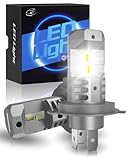 【Sistema de refrigeración eficiente, larga vida útil】El led h4 tiene cuerpo de aluminio de aviación entero, el disipador de calor único tallado en hueco proporciona una capacidad de refrigeración eficiente, asegurando una vida útil más larga de hasta 50.000 horas.