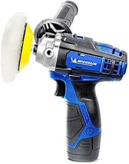 Matrix 602200020 M-CP 12 Poliermaschine Auto, Akku 2,0 Ah und Ladegerät, 80mm Pollierpad, Schnelllader, inkl. 3 Polierscheiben, blau, schwarz