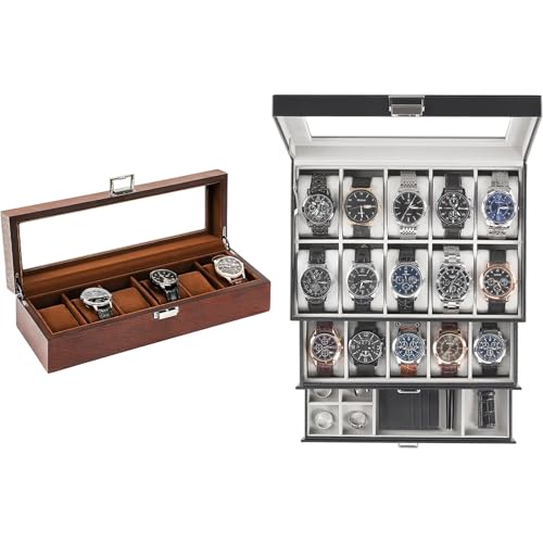 ProCase ProCase Watch Box Bundle with 3-Layer Watch Display Case