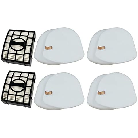 Dttery Filters Replacement for Shark Navigator ZU560 ZU561 ZU562 ZU572 UV650 UV725 ZD400 ZD402 Zero-M Lift-Away Speed Upright Vacuum Part XFFK560 XHEPA560 XFFKZD400 XHFZD400, 4 Foam, 4 Felt, 2 HEPA Cover