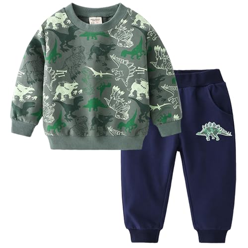 Image of Toddler Boys Clothes Set Kids Sweatshirt and Pants Set Spring Fall Outfits