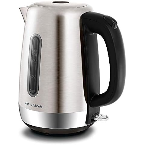 Morphy Richards 102786 Brushed Equip Stainless Steel Jug Kettle, 3000 W, 1.7 Litre, Brushed Cover