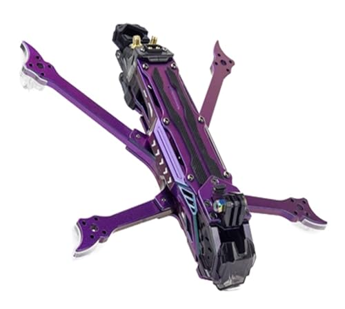 J5 V2�t���[���L�b�g�ɑΉ��A5�C���`FPV�t���[���T�|�[�gO4 Pro�G�A���j�b�g�f�W�^��VTX FPV RC���[�V���O�t���[�X�^�C���N���b�h�R�v�^�[�h���[���p(DC Purple O4 Frame)