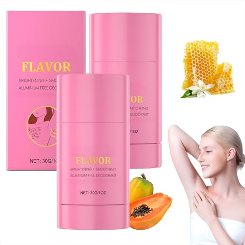 2pc Deodorant for Women - Brightening Deodorant for Women Aluminum Free with Cotton Candy Scent Natural for Brighter & Smoother Underarms
