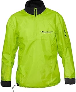WindRider Waterproof Paddling Sailing Spray Top | Neck and Wrist Seals | Front Zipper | Shoulder Pocket | Jacket for Water Sports (Yellow - Small)
