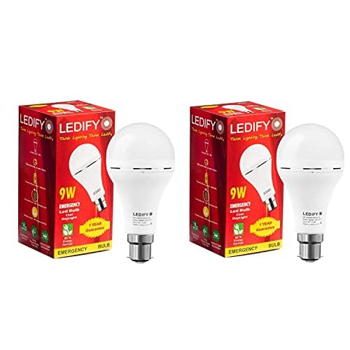 Buy LEDIFY 9 Watt Inverter Bulb LED Bulb Light Rechargeable Emergency ...