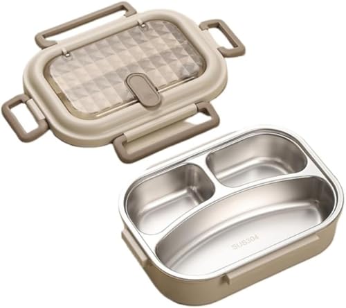CokBlu 304 ステンレス製弁当箱 真空断熱保温ランチジャー 電子レンジ対応 漏れ防止 仕切り付き蓋付き 真空断熱スープランチセット 通勤・旅行・学校・ピクニック・屋外使用適応 仕事用学生用男女通用?