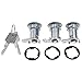 ZTUOAUMA Set of 3 Door Lock Cylinder 8122874K3 Compatible with Jeep CJ Wrangler YJ Cherokee XJ 84-90