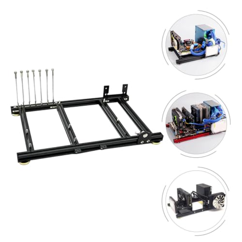 CHILDWEET Gabinete de PC Abierto en Aluminio ATX con Soporte para Fuente de Poder Estándar y 7 Ranuras PCI, Diseño para Acelerar Flujo de Aire y Refrigeración Eficiente miniatura 5