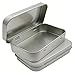 NONEOYNO 2 PCS Rectangular Small Tin Box, Silver 95x60x20mm, Metal Tin with Hinged Lid, Storage for Candies, Jewelry, and More for Men and Women