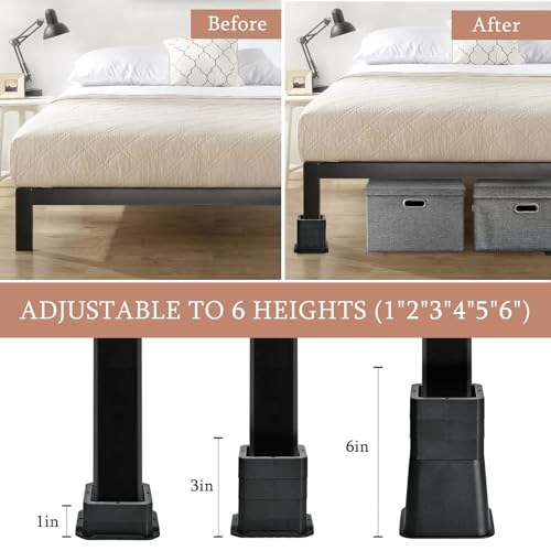 Shouwuhho20pcsadjustablebedrisers13or6inchheavydutyfurnitureriserselevationinheights123456inchforcouchsofatablechairraiserssupportupto6000lbsblack Urban Country Home Decor Shouwuhho 20 pcs adjustable bed risers 1 3 or 6 inch heavy duty furniture risers elevation in heights 1 2 3 4 5 6 inch for couch sofa table chair raisers support up to 6000 lbs black urban country home decor