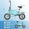 ANCHEER 48V 374Wh Folding Electric Bike for Adults, 14" Ebike, 20MPH Foldable Electric Bicycle, Bicicleta Eléctrica para Adultos, 15-40 Miles Electric Bikes (Pedal-Assist), Commuter E Bike #4