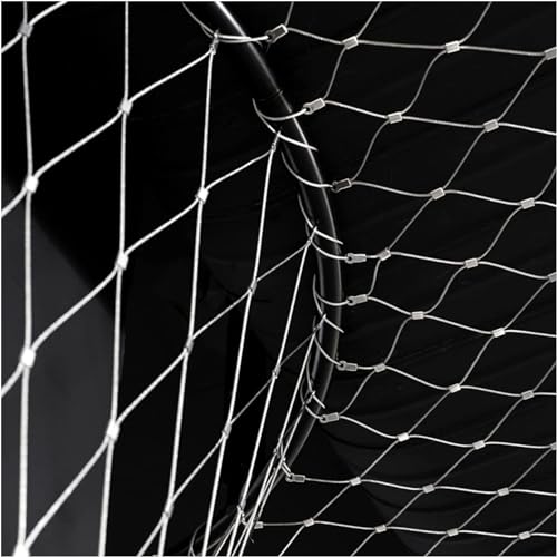 Flexibles Edelstahlnetz für Pflanzenklettern, Sicherheitsnetz für Spielplatzgeräte, schlagfeste Tierbarriere, 3 m, Gartenkäfigzaun (Silber)