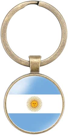 Paraguay National Flag Keychain - Alloy & Inlaid Glass Keyring, Patriotic Gift For Men & Women - View #11