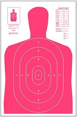 B-27E-RD High Visibility Fluorescent red Target Great for Indoor ranges Size: 23" x 35"