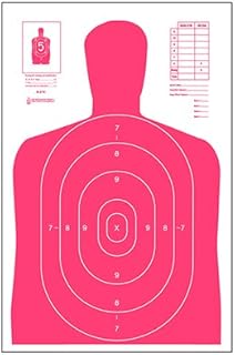 Action Target - B-27E High Visibility Target - Fluorescent Red - 100 Pack