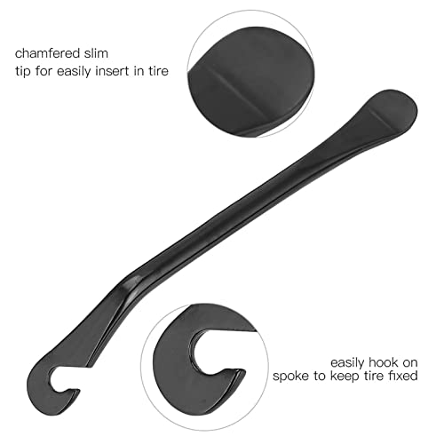 KENANLAN bicycle tire Handles, 3 Pieces Hardened Carbon Steel Tire Levers bicycle tire Repair Tire Replacement Tool Set Bicycle Tool - Image 3