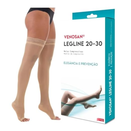 Meia Venosan 7/8 Legline Média Compressão Ponteira Aberta (20-30 mmhg) OL-Olinda P