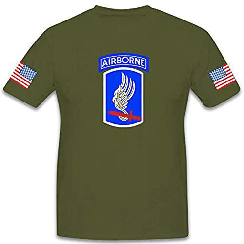 T-Shirt 173rd Airborne Brigade US Army parachutiste militaire vert XXL