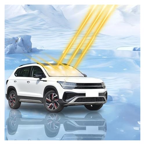Pare-brise pliable anti-UV pour VW Tiguan et T-Cross, bouclier thermique de voiture - 5