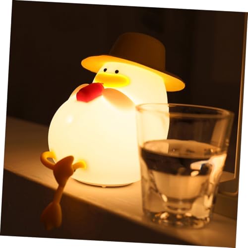 Lámpara de noche de silicona en forma de pato para dormitorio miniatura 4