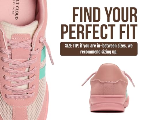 Image of Genuine Leather Slip On Sneakers for Women with Leather Memory Foam Insole | Memory Foam Insole Lightweight Shoes for Women - Womens Fashion Sneakers - Comfortable Women Footwear Everyday Essentials