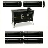 Trailblazer Cookstove – Wood Stove with Oven for Off-Grid Living, Camping, RV, Hunting, Ice Shanty, Prepping, Emergency Heat & Cooking (Trailblazer Cookstove w/4 Straight Pipe Expansion Set)