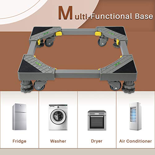 Adjustable movable base furniture appliance dolly Washing Machine and refrigerator dolly mini fridge stand washer and dryer stand 4 Stong Feet with 4 wheels - Thumbnail 4