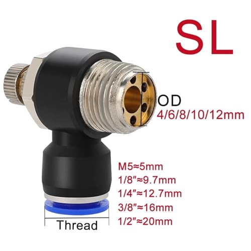Conectores de aire de alta precision PL 12mm con rosca de 1/2 para sistemas neumaticos estables 7