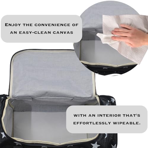 NGIL Canvas 20" inch Duffle Bag (Glitter Super Star-Blk)3