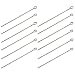 NEW, 8-Inch Long Stainless Steel Skewers, Barbecue Skewers, BBQ Skewers, Shish Kebab Kabob Skewers, Ring-Tip Handle, 1-Dozen