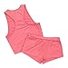 VamJump Womens Sports Outfit Sets 2 Piece Racerback Tank Top High Waist Shorts 2 Piece Sets Pink L
