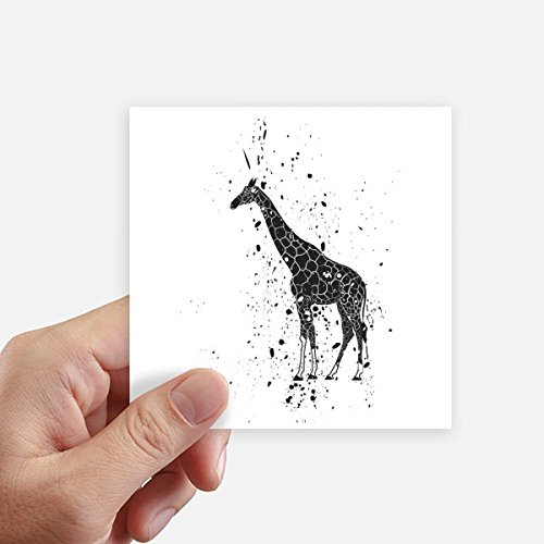 Autocollant carré girafe grise 10 cm pour masquer les rayures d'ordinateurs
