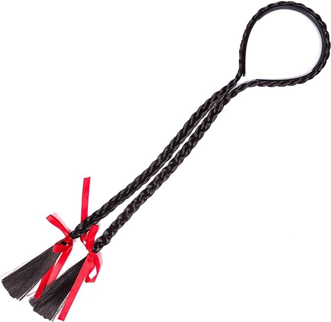 The Tie Company Kids or Adults Fancy Dress Props/Accesories (WORLD BOOK DAY) - Pigtail/Plait Headband
