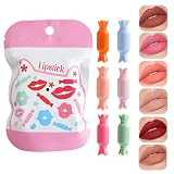Lindo juego de pintalabios – Pequeño juego de pintalabios | 6 x Kit de manchas de brillo de labios de alta pigmentación | Pastillas de brillo de labios mate para citas, compras, fecha fijada