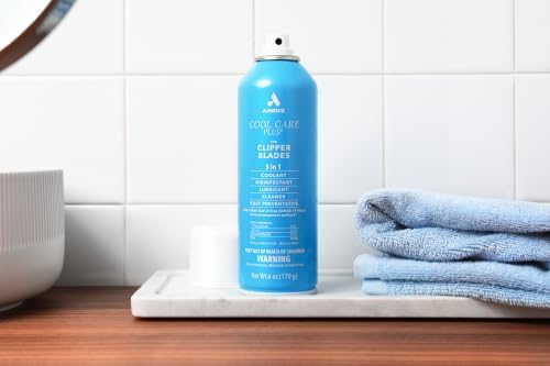 Andis 12551 Cool Care Plus 5-in-1 Clipper Blade Spray - Professional Grooming Tool with Easy Cleaning, Cooling, Disinfecting, Lubricating, and Rust Prevention – All Hairs Type, 6 Oz – Blue — view 3