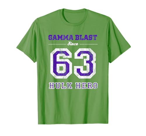T-shirt Hulk Marvel Hero Gamma Blast 63 style varsity pour homme