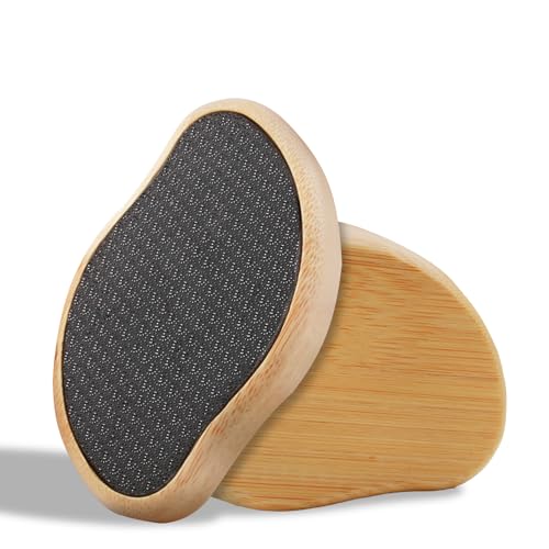 Nano Glass Eliminador de Callos para Pies, Lima de Pies de Cristal Nano con Mango de Bambú, Piedra Pomez para Pies, Exfoliante Pies, Uso en Seco y Húmedo, Ideal para el Cuidado de los Pies (Negro)
