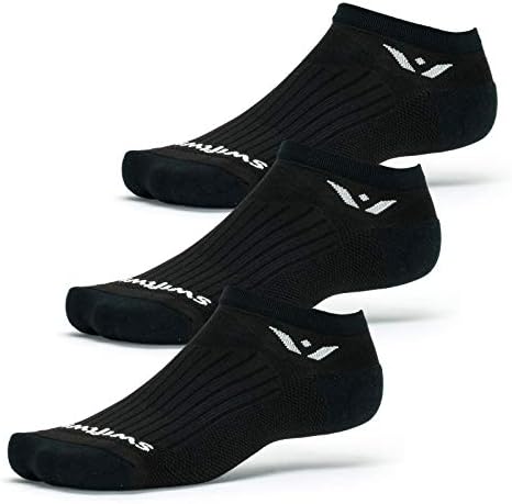Swiftwick - PERFORMANCE ZERO (3 Pairs) Running & Golf Socks, Cushioned No-Show