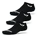 Swiftwick - PERFORMANCE ZERO (3 Pairs) Running Socks, Golf Socks, Durable, Cushioned No-Show Socks (Black, Large)