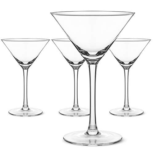 Elixir Glassware Martini Glasses Set Of 4 - Hand Blown Crystal Martini Glasses With Stem - Elegant Cocktail Glasses For Bar, Martini, Cosmopolitan, Manhattan, Gimlet, Pisco Sour 9Oz, Clear… #TOP5
